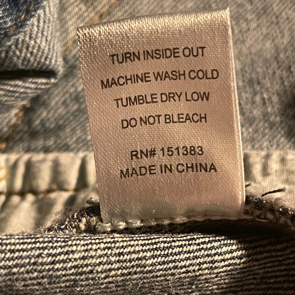 NEW! Current Air Denim Peplum Overlay Jean Jacket Size XS - Picture 15 of 15